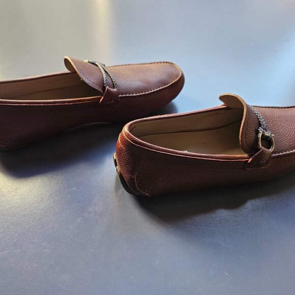 Ferragamo Men's Brown Driver with Gancini Ornament - Picture 2 of 3